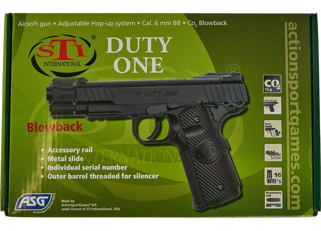 Пістолет страйкбольний ASG STI Duty One. Blowback кал.6 мм Фото 3